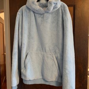 Fuzzy blue urban outfitters soft hoodie